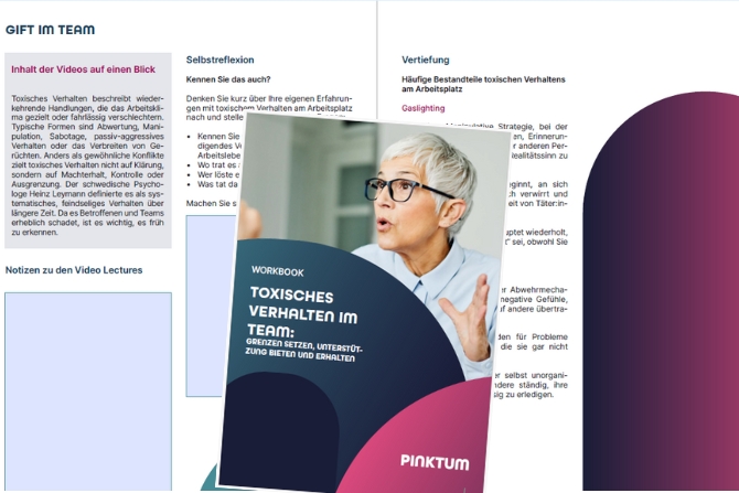 Screenshot aus einem E-Training: Transferaufgabe mit Beschreibungstext, Foto und Downloadsymbol